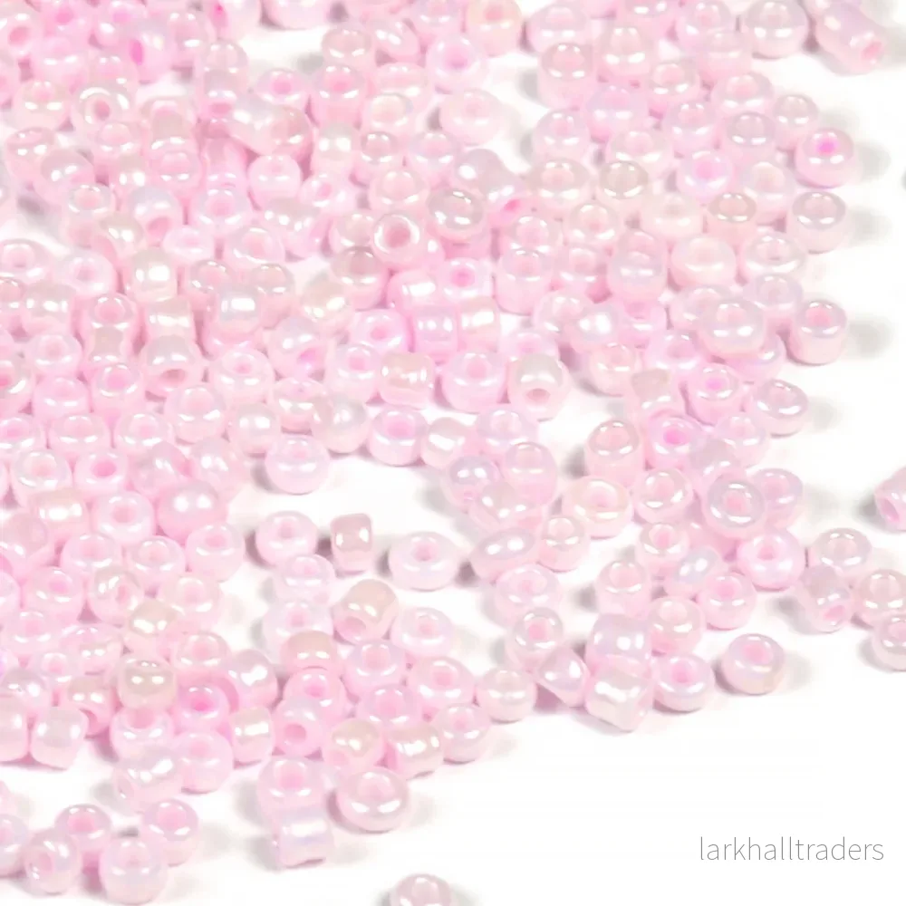 Seed Beads, 2mm, lustered ljusrosa, 30g Seed Beads, 2mm, lustered ljusrosa, 30g