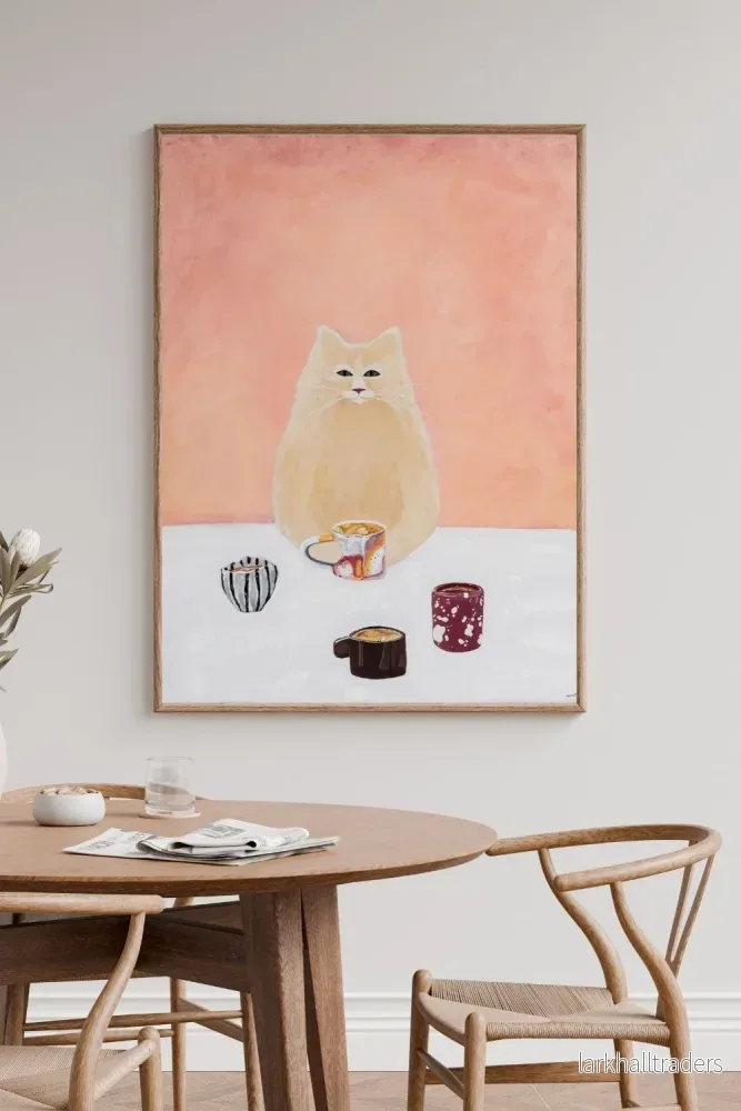 Soft cat & warm cups Poster - Bild 2