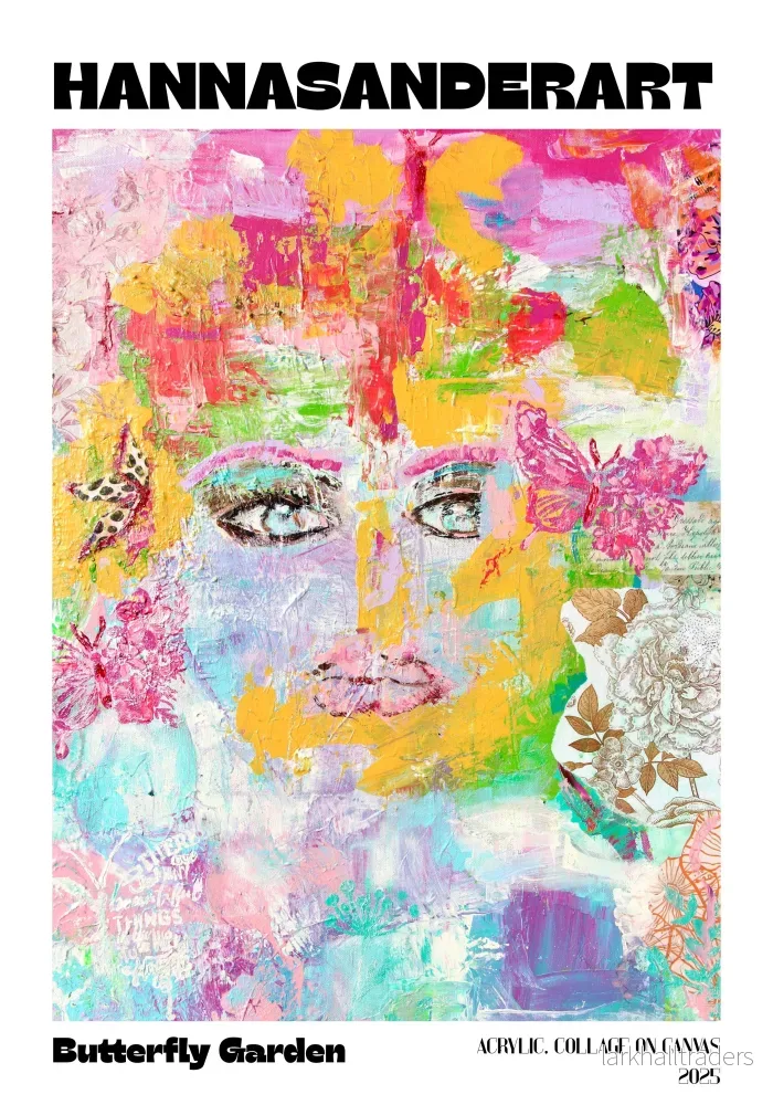 Butterfly Garden (Cropped) Fine Art Print fel - Bild 3
