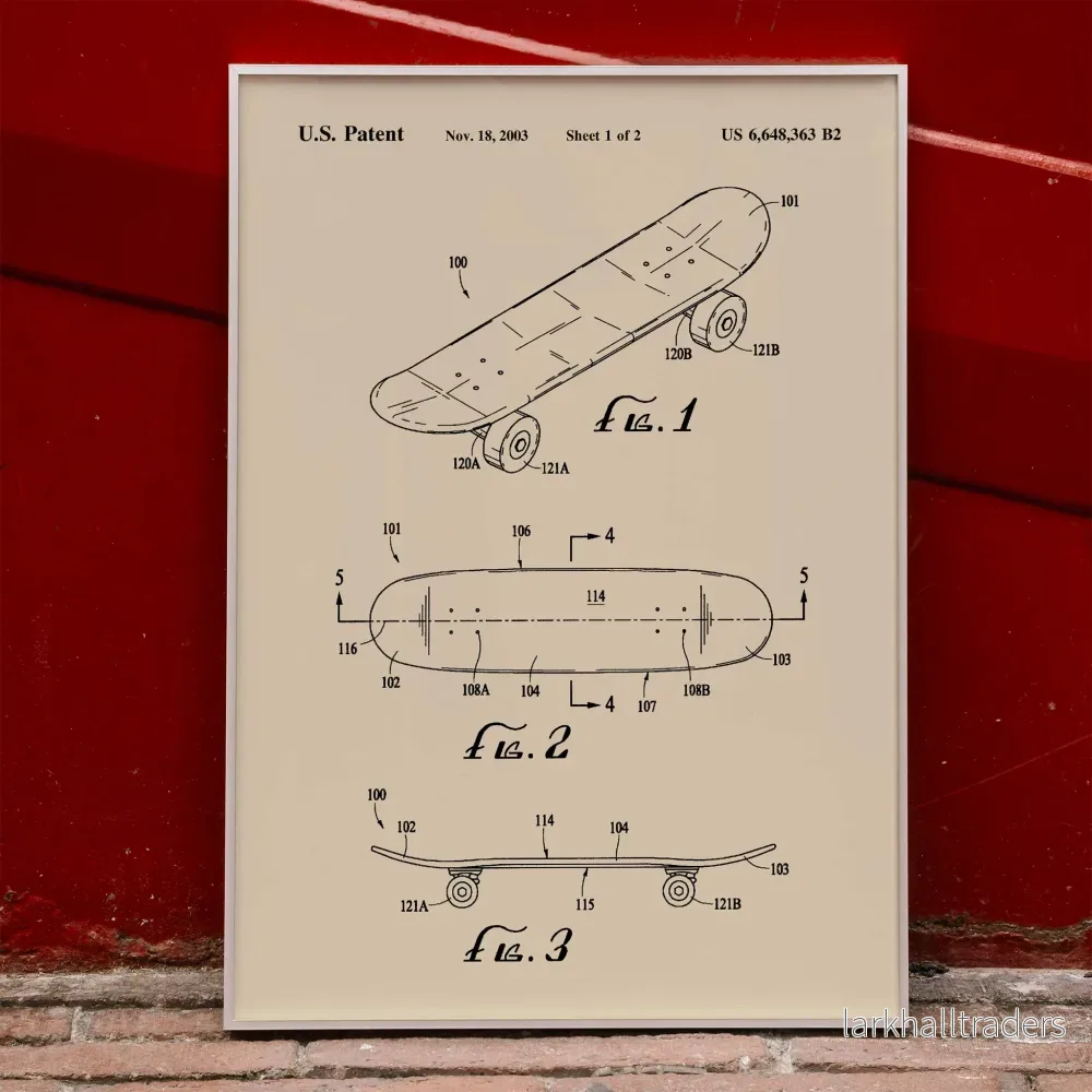 Skateboardpatent Poster