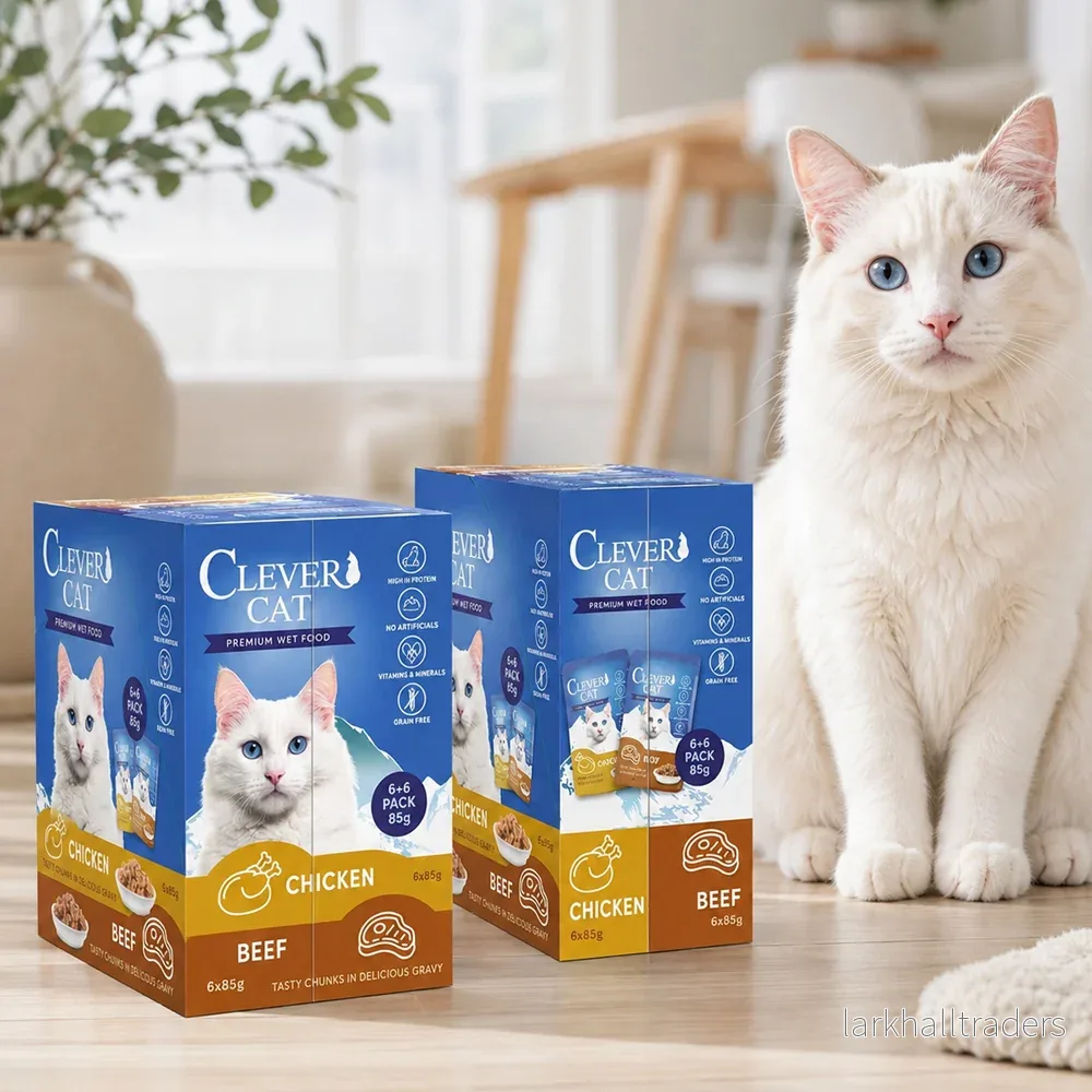 Premium våtfoder – 12 x 85 g med kyckling och nötkött