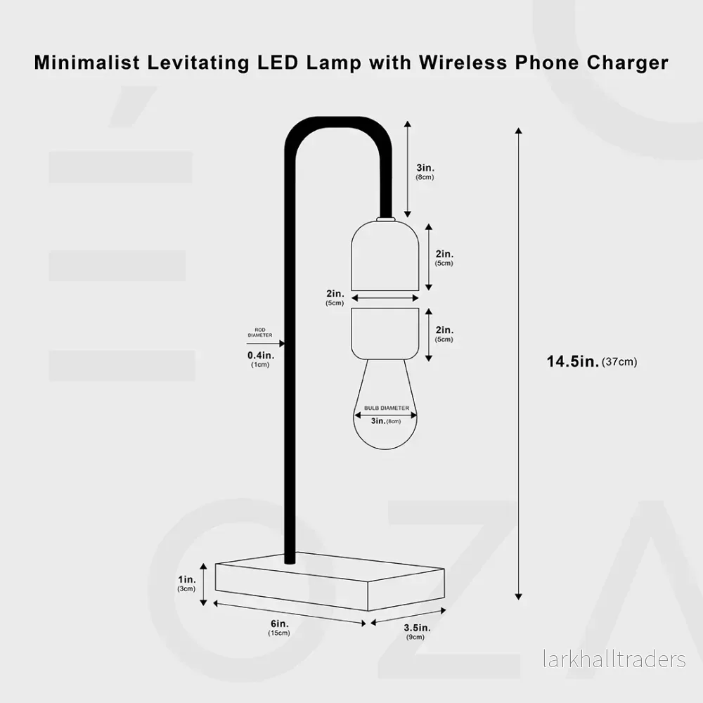 AeroCharge – Minimalistisk LED-plafondlampa med trådlös laddning och svävande design (8W) - Bild 3