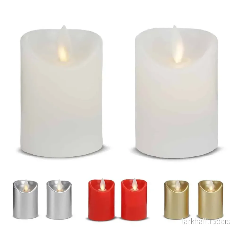 LED-ljus – 2 st. – 7 cm – med 3D-låga – (flera färger) LED-ljus – 2 st. – 7 cm – med 3D-låga – (flera färger)