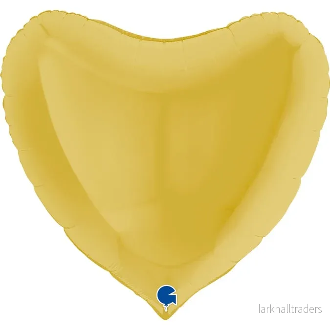 Folieballong, hjärta pastellgul 91 cm Folieballong, hjärta pastellgul 91 cm