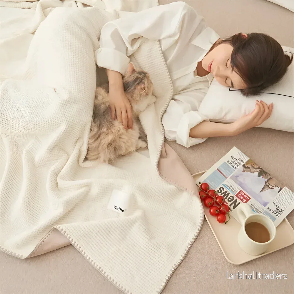 WaffleMelt Cozy – Dubbelsidig Plyschfilt i Lyxig Polyester WaffleMelt Cozy – Dubbelsidig Plyschfilt i Lyxig Polyester