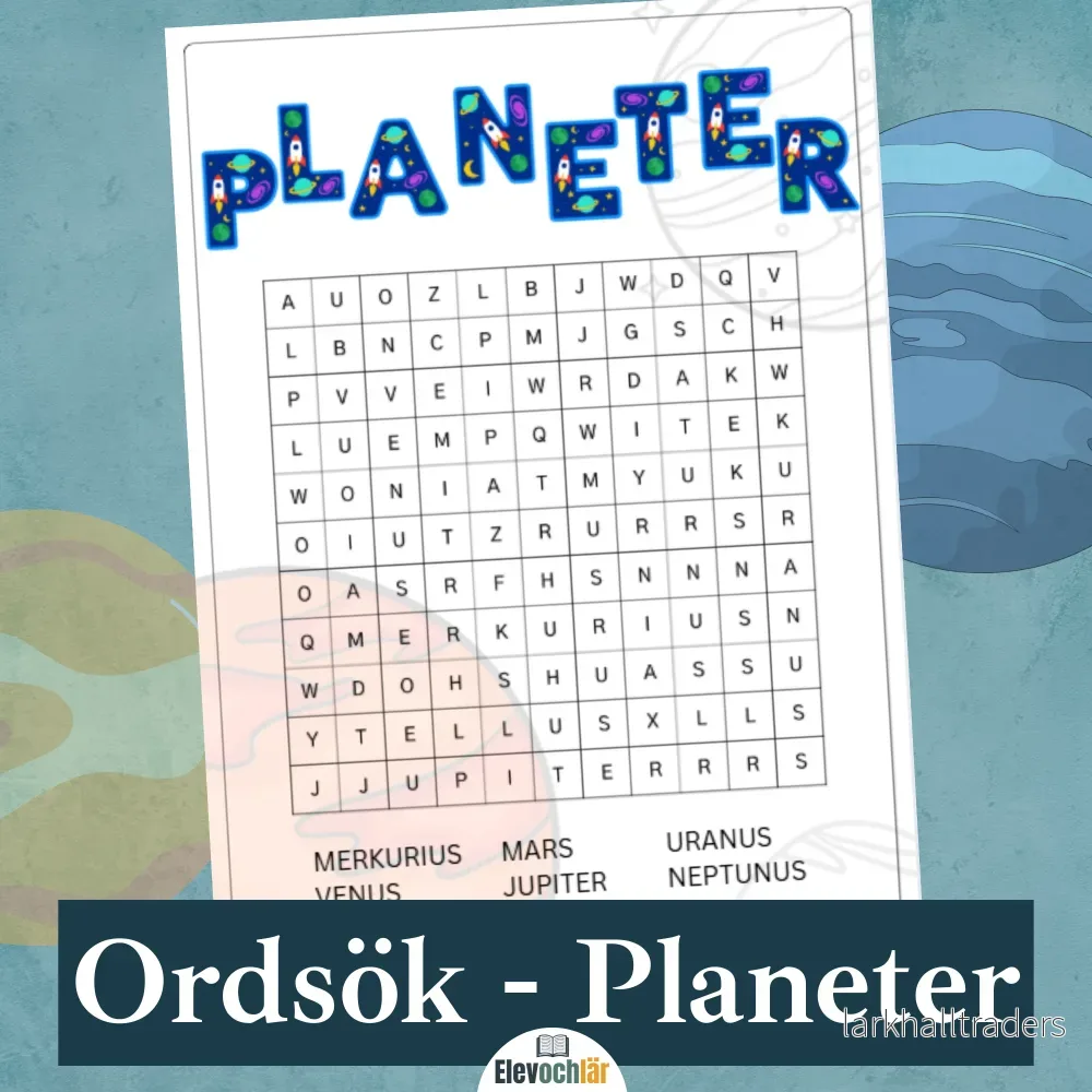 Planeter – ordsök med de 8 planeterna