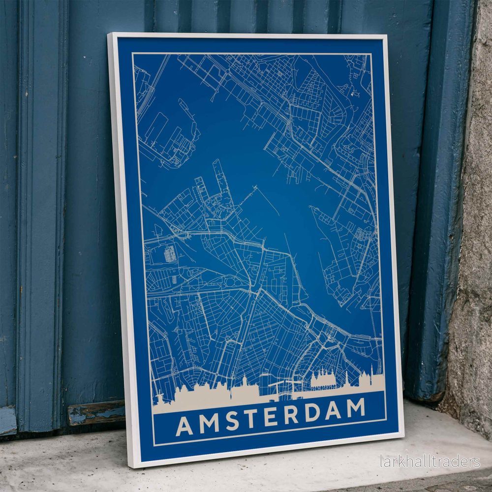Amsterdam minimalistisk karta Poster