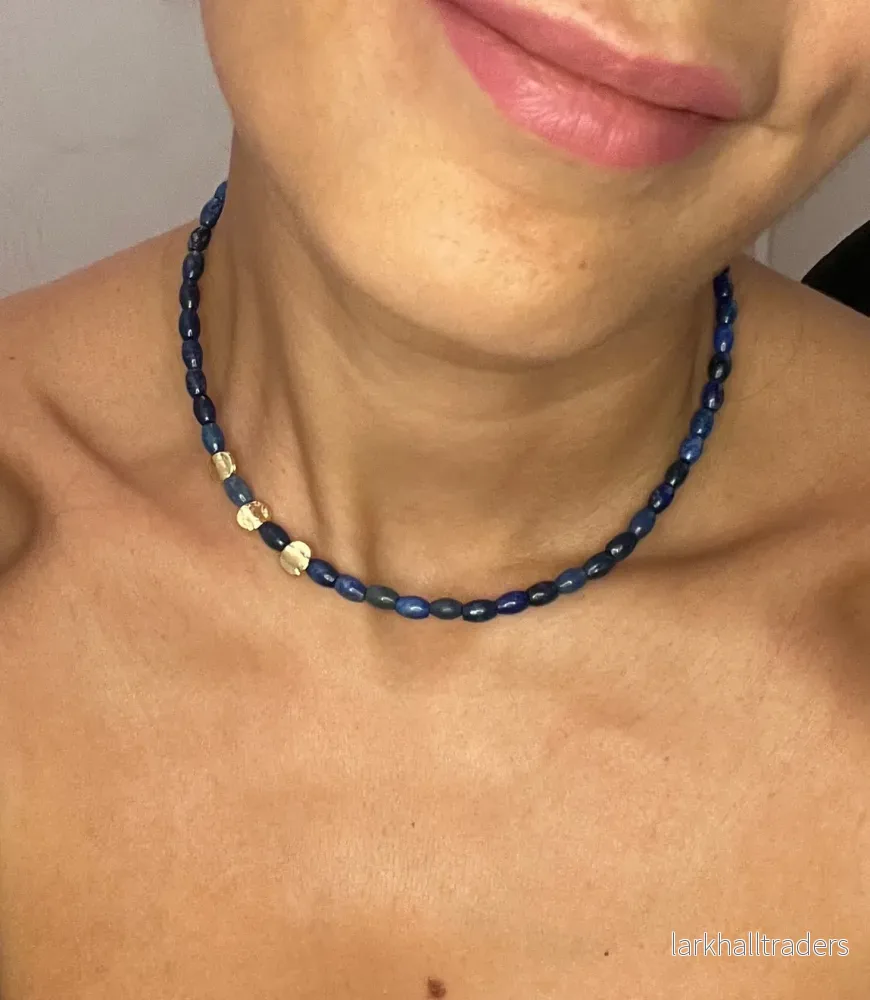 Minimalistisk Lapis Lazuli Halsband - Bild 3