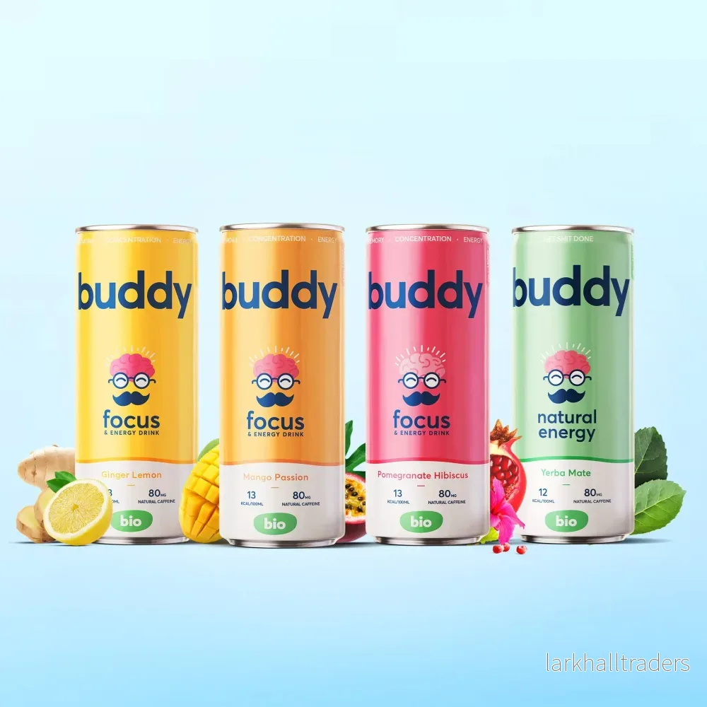 Buddy Naturlig och ekologisk energidryck Citron Ingefära - Bild 3