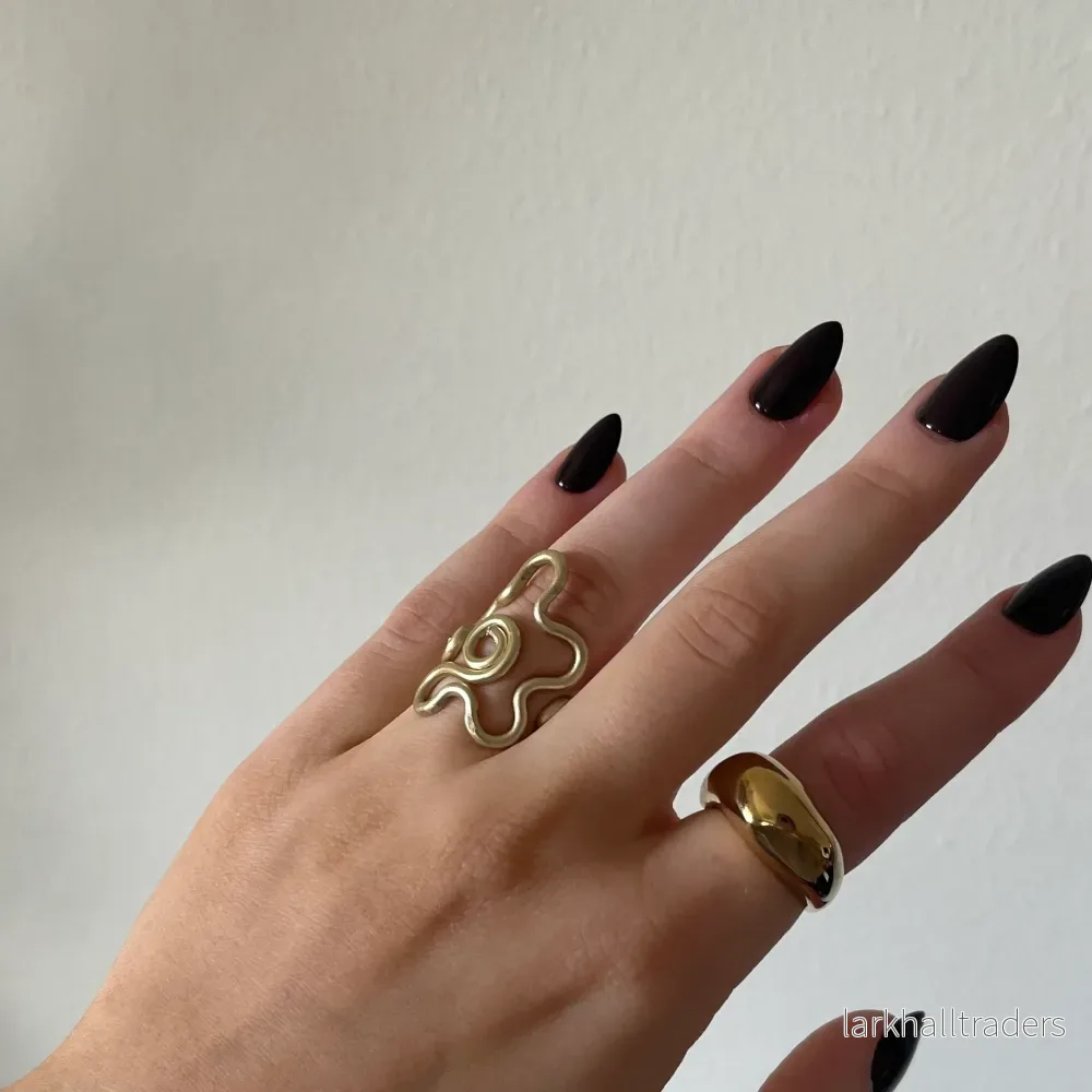 Ring, Retro flower - Gold - Bild 3