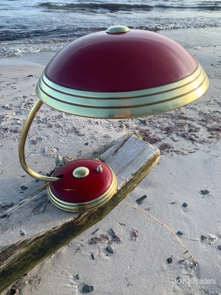 Helo bordslampa - Röd/mässing - Bild 2