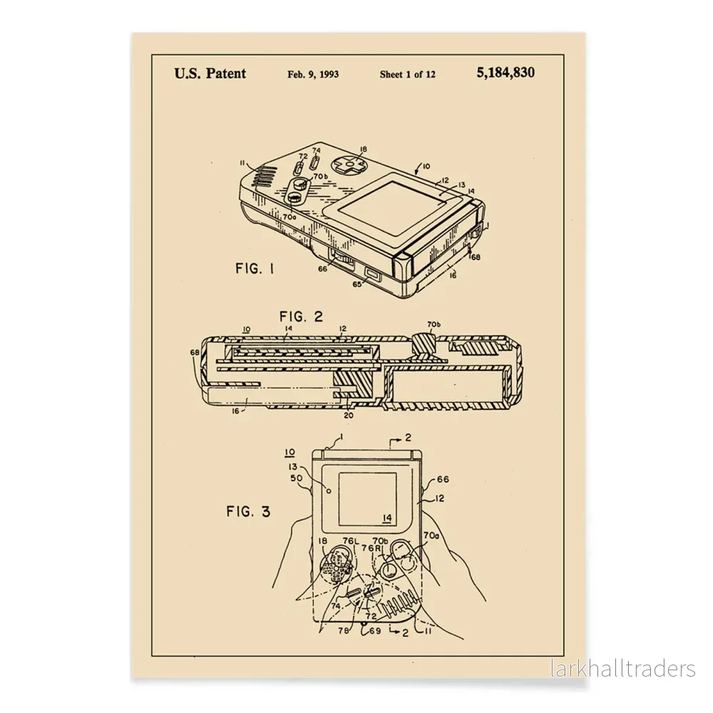 Game Boy Patent Poster - Bild 2