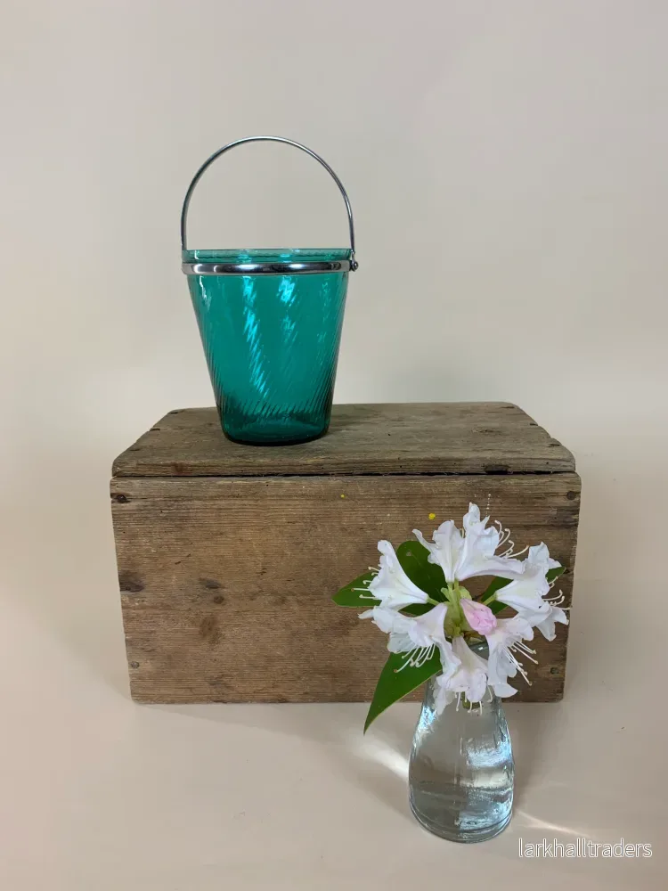 Liten grön glasishink med handtag - Bild 3