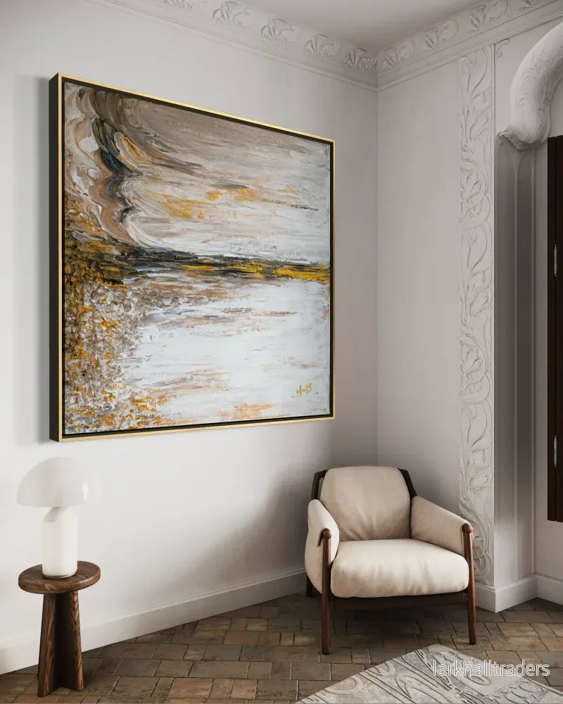 Fine Art Print: "Nyckelviken" Havslandskap Guld Koppar - Museumkvalitet - Bild 3