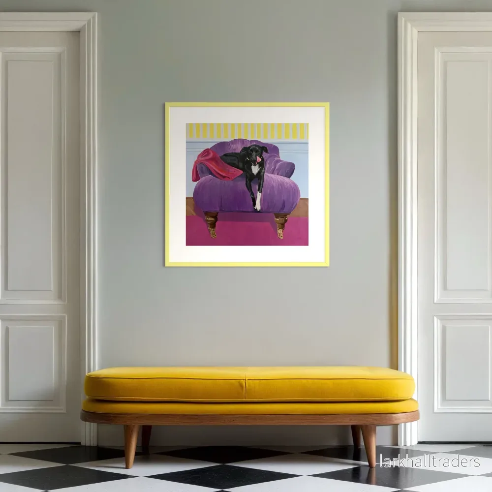 Morris in purple sofa Fine Art Print - Bild 3