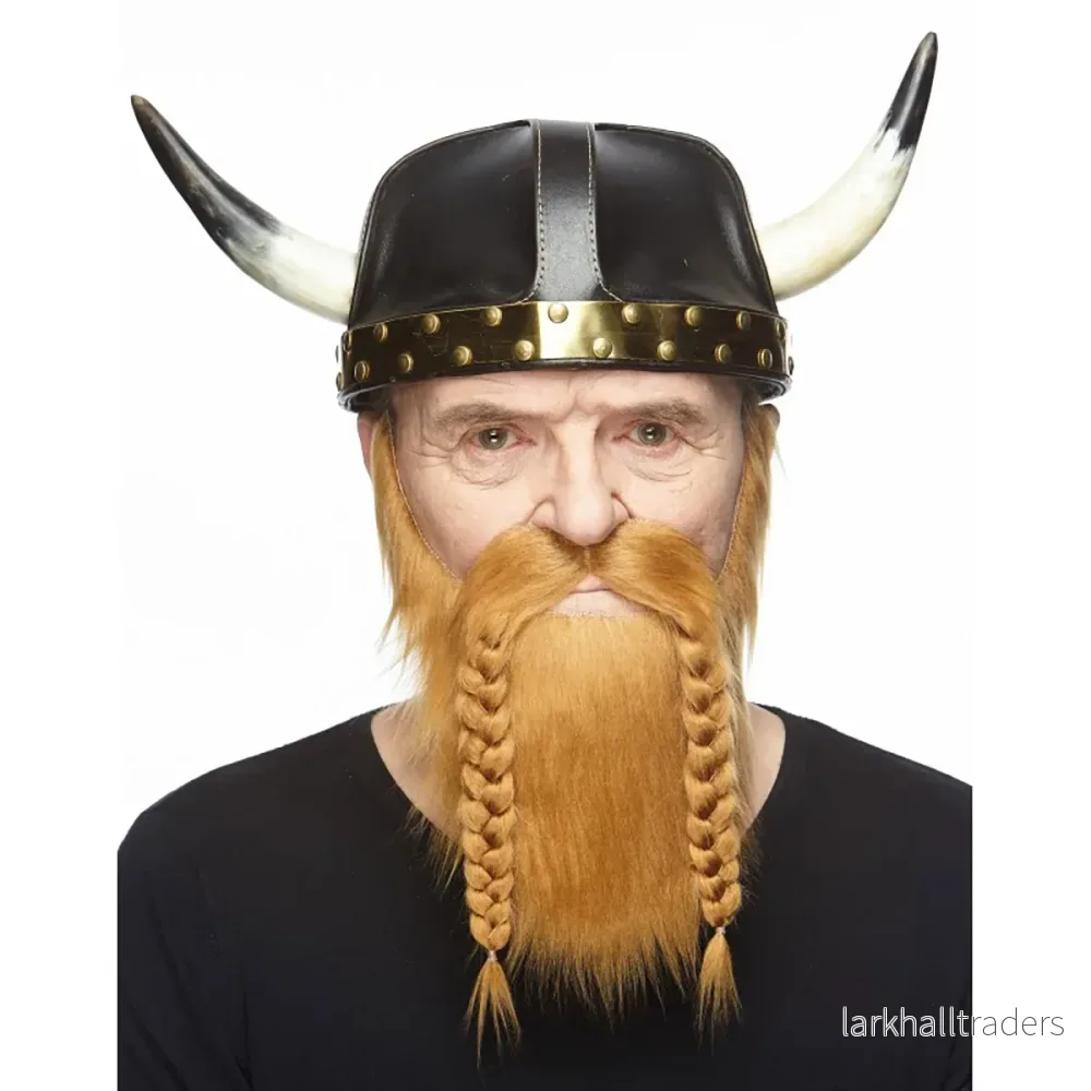 Mustasch med skägg, viking brun - Bild 2