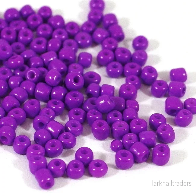 Seed Beads, 4mm, opak lila Seed Beads, 4mm, opak lila