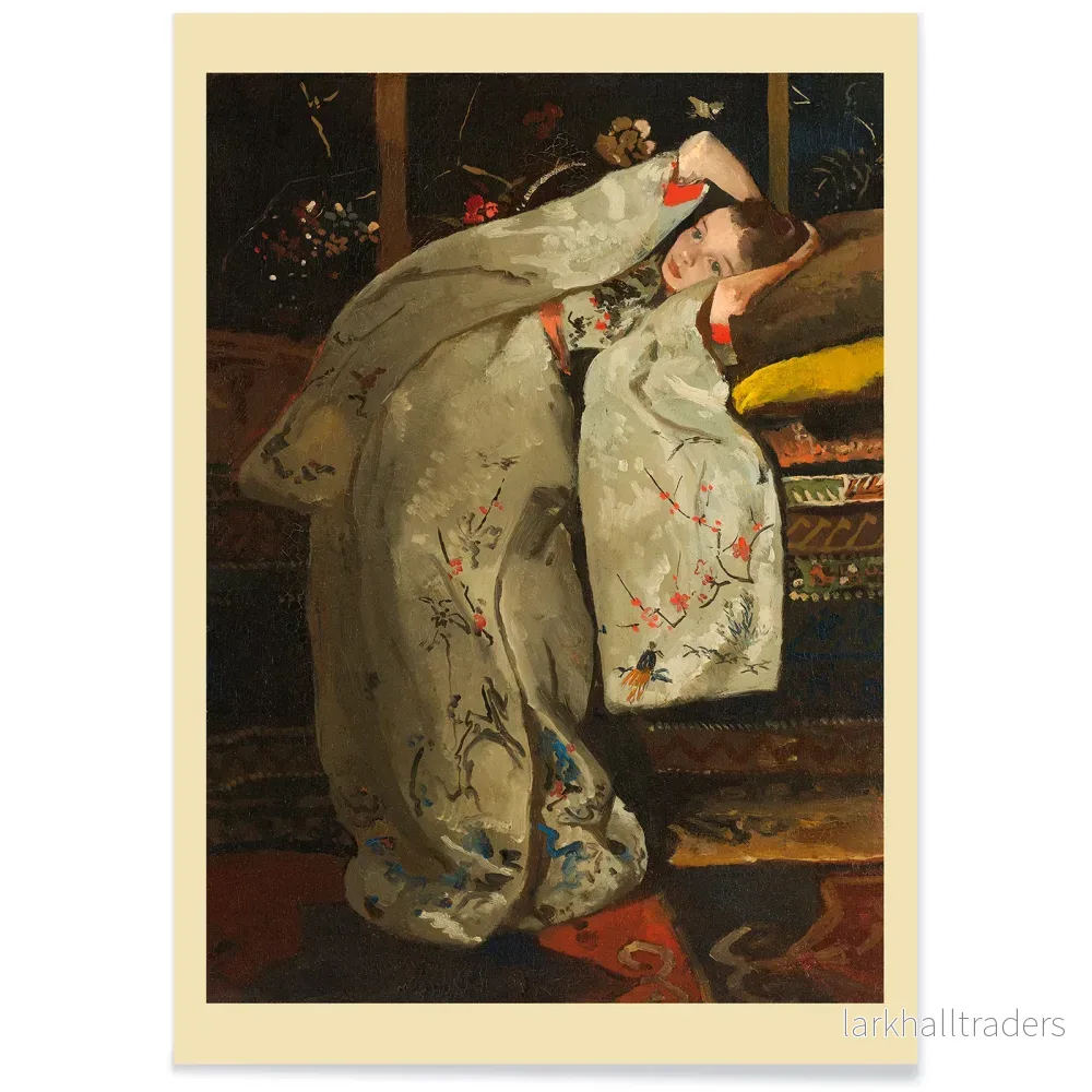 Flicka i vit kimono Poster - Bild 2