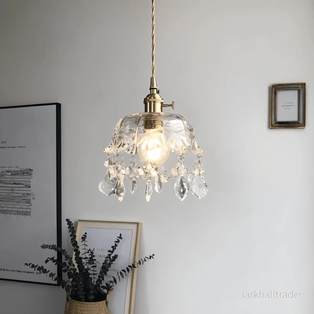 CrystalChime – Lyxig Retro Ljuskrona med Kristallglas - Bild 3