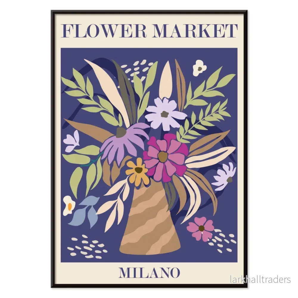 Blomstermarknad i Milano Poster - Bild 2
