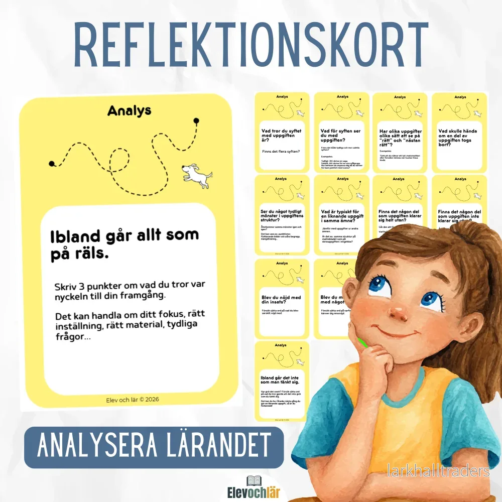 Reflektionskort – analysera det egna lärandet Reflektionskort – analysera det egna lärandet