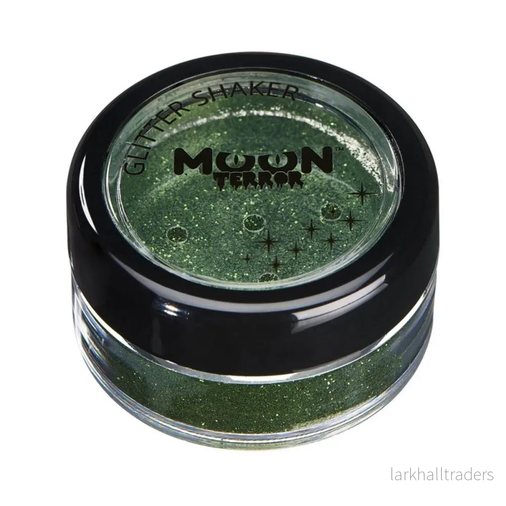 Moon Terror Halloween Glitter Shakers, green 5 g Moon Terror Halloween Glitter Shakers, green 5 g