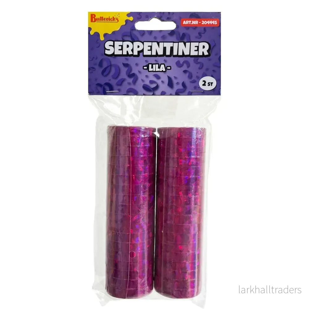 Serpentiner, lila 2 st Serpentiner, lila 2 st