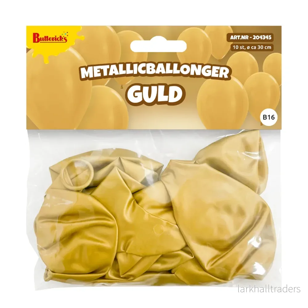 Ballonger, metallic guld 10 st - Bild 2