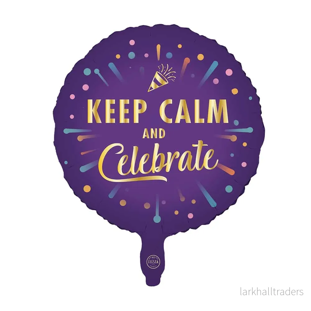 Folieballong, Keep calm and celebrate 46 cm Folieballong, Keep calm and celebrate 46 cm