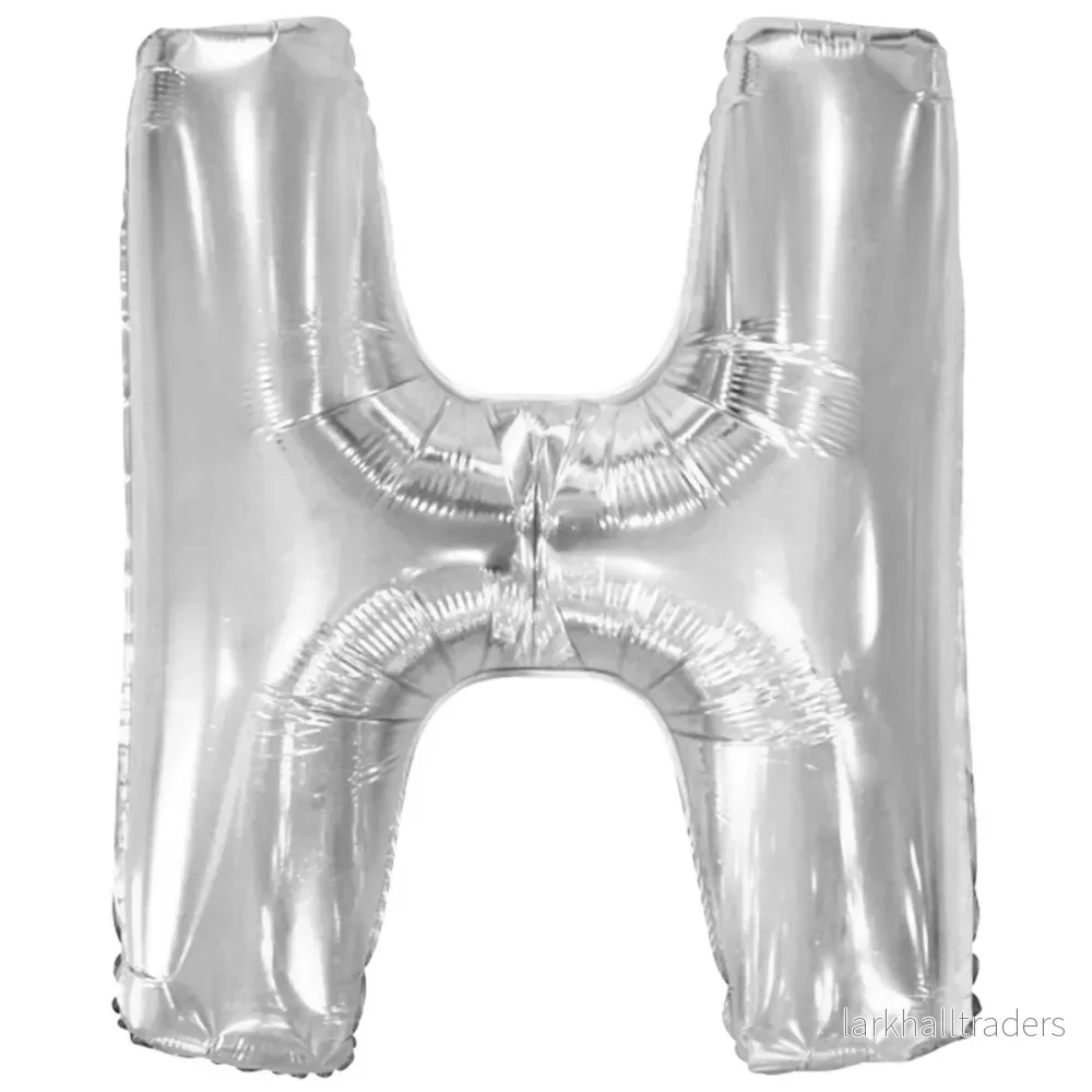 Folieballong, bokstav silver H 86 cm