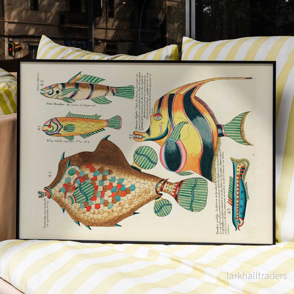 Färgstarka surrealistiska fiskillustrationer, 9 Poster - Bild 3