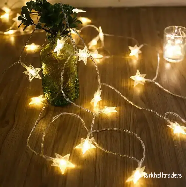 LED-ljusslinga 4 meter med Stjärnor – Solcellsdriven – LED-ljusslinga 4 meter med Stjärnor – Solcellsdriven –