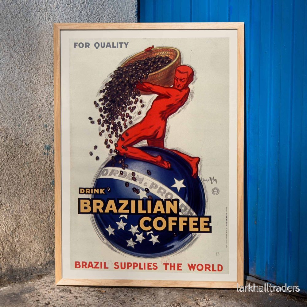 Drick brasilianskt kaffe Poster