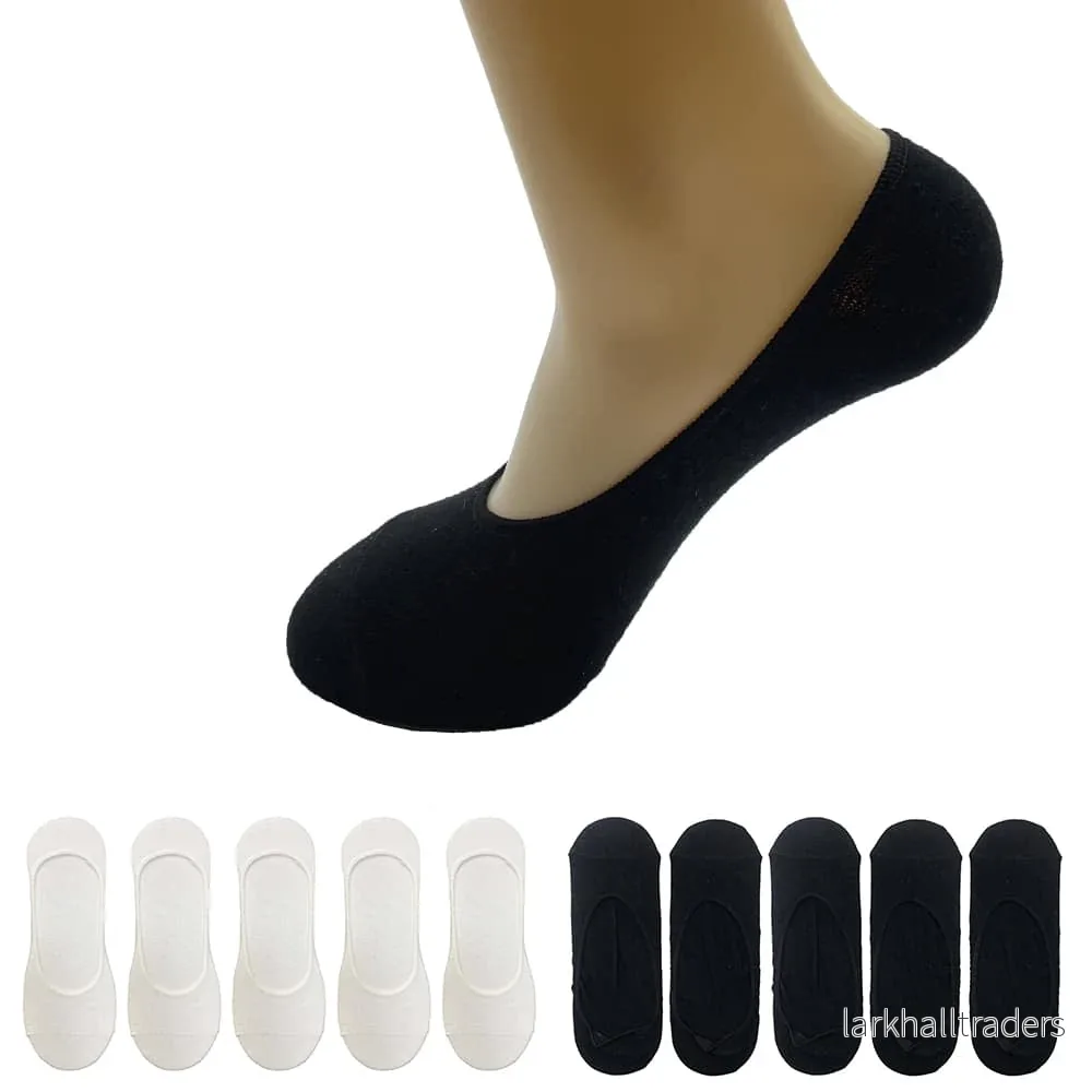 Bambu Footies 5 par (svart eller vit)