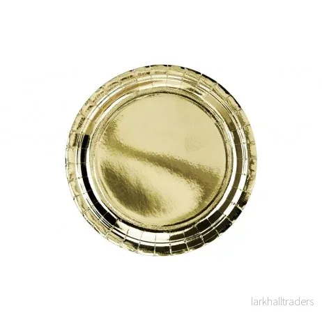 Tallrikar, guld 23 cm 6 st