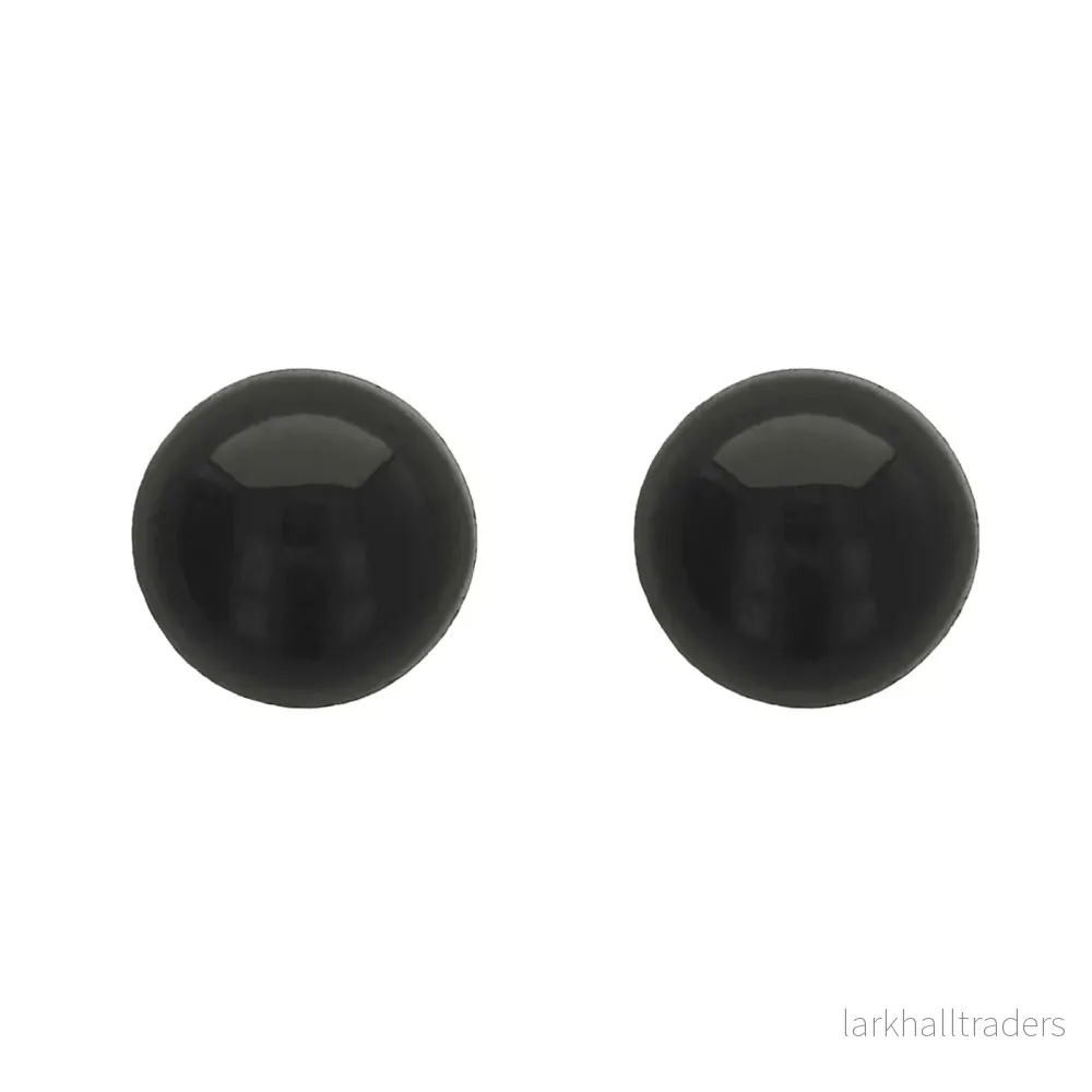 Säkerhetsögon, svart, 12mm, 2 par
