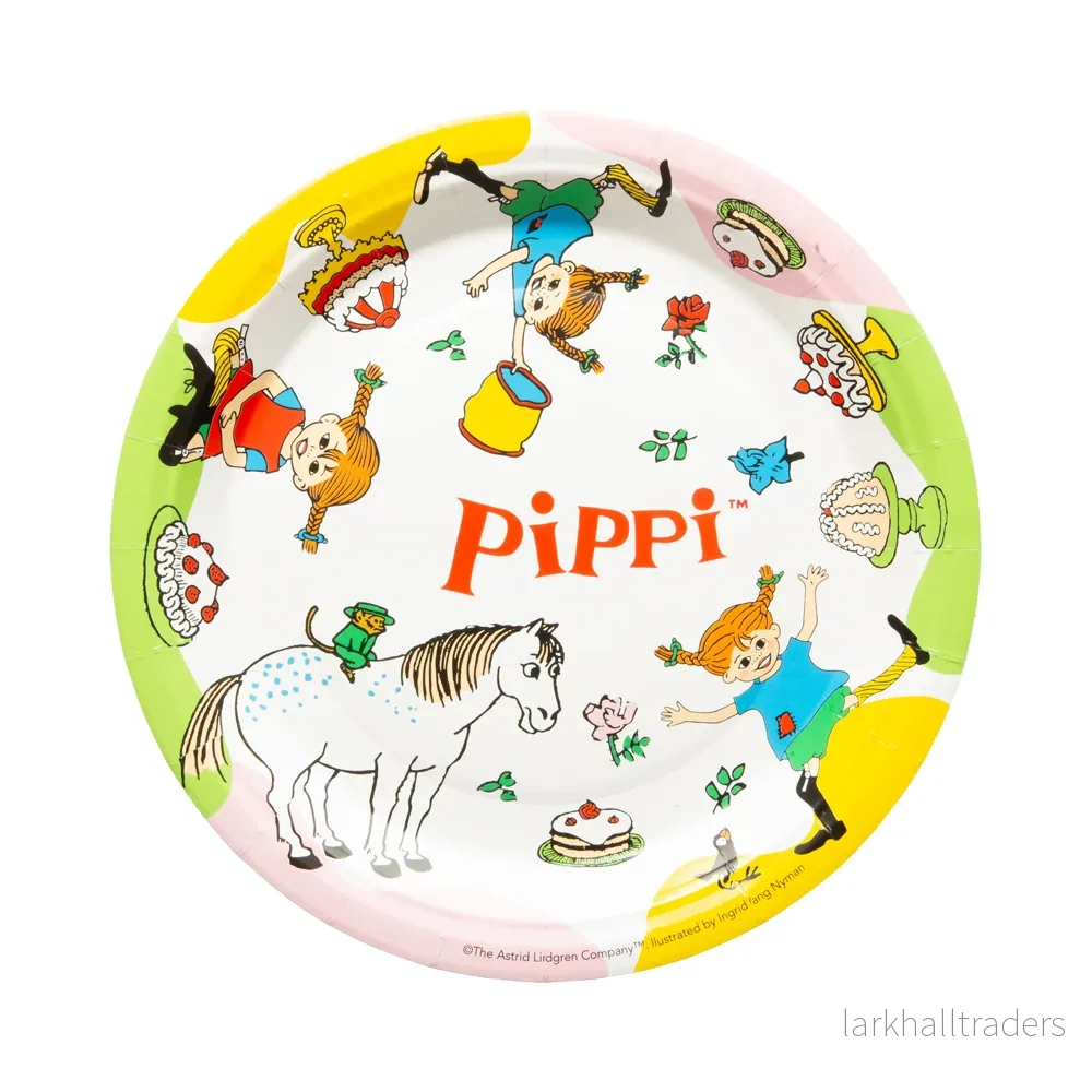 Tallrikar, Pippi Långstrump 23 cm 8 st Tallrikar, Pippi Långstrump 23 cm 8 st