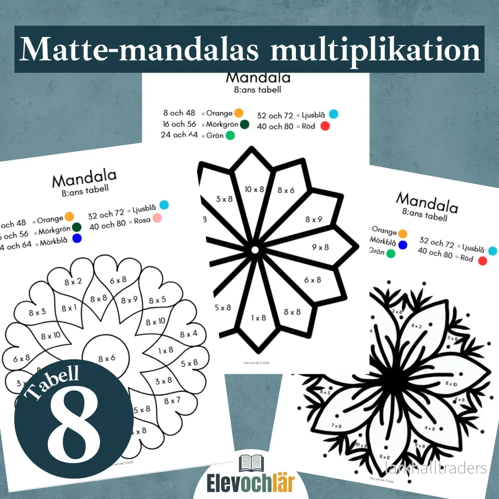 Matte-mandalas 8:ans multiplikationstabell - Bild 3