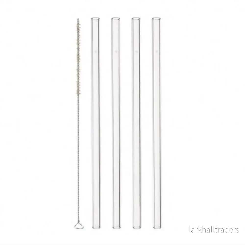 Sugrör Glas 4-pack + borste Sugrör Glas 4-pack + borste
