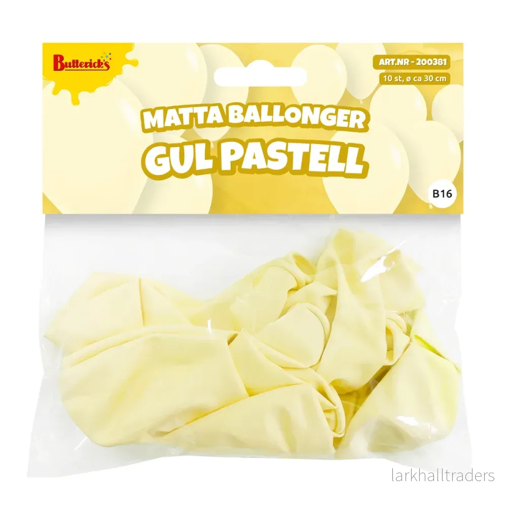 Ballonger, matta gul pastell 10 st - Bild 2