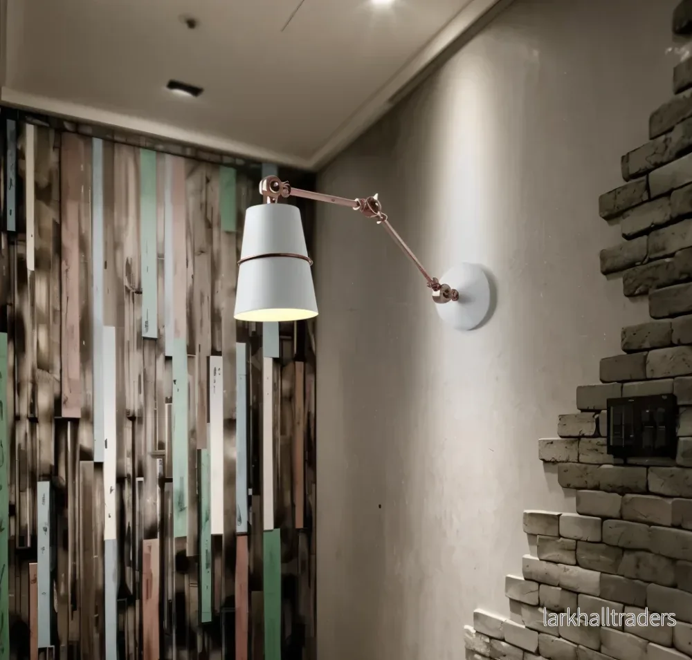 ArcGlow Vägglampa – Retro Justerbar Vägglampa i Svart eller Vitt med Lång Arm - Bild 2