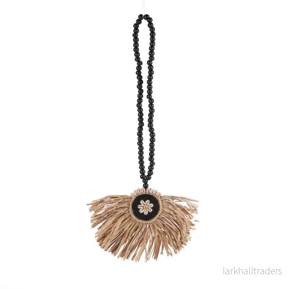 Raffia Mahkota Tofs – Naturlig Svart