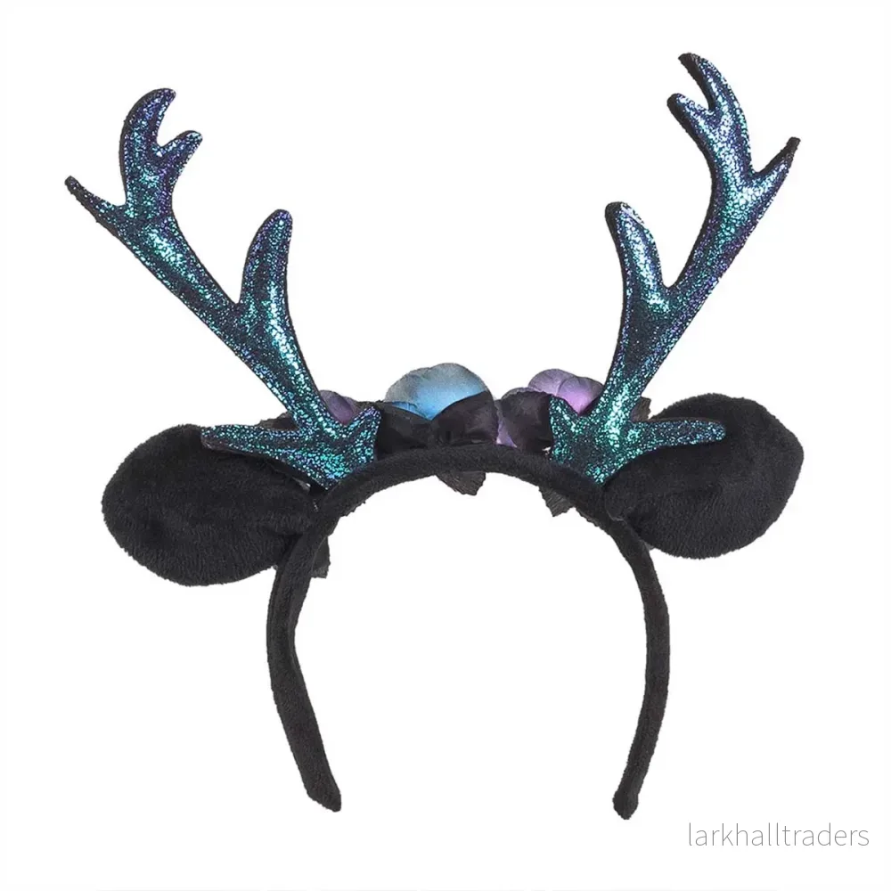 Diadem, renhorn svartglitter - Bild 3