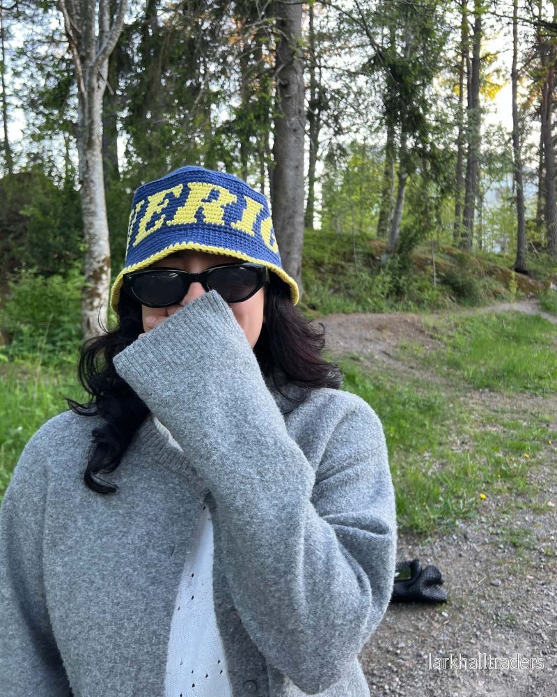 Virkad Mönster Sweden Svensk Hinkhatt - Bild 2
