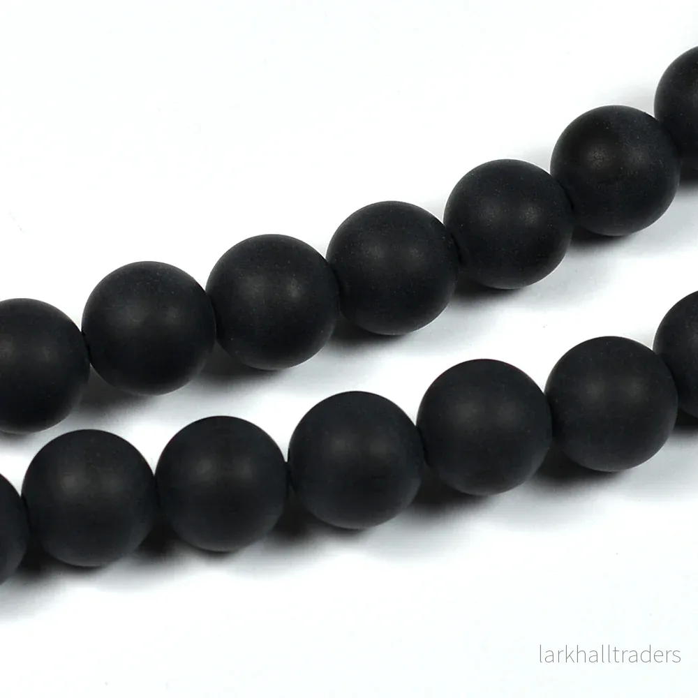 Syntetiska blackstone pärlor, mattsvart, 8mm Syntetiska blackstone pärlor, mattsvart, 8mm