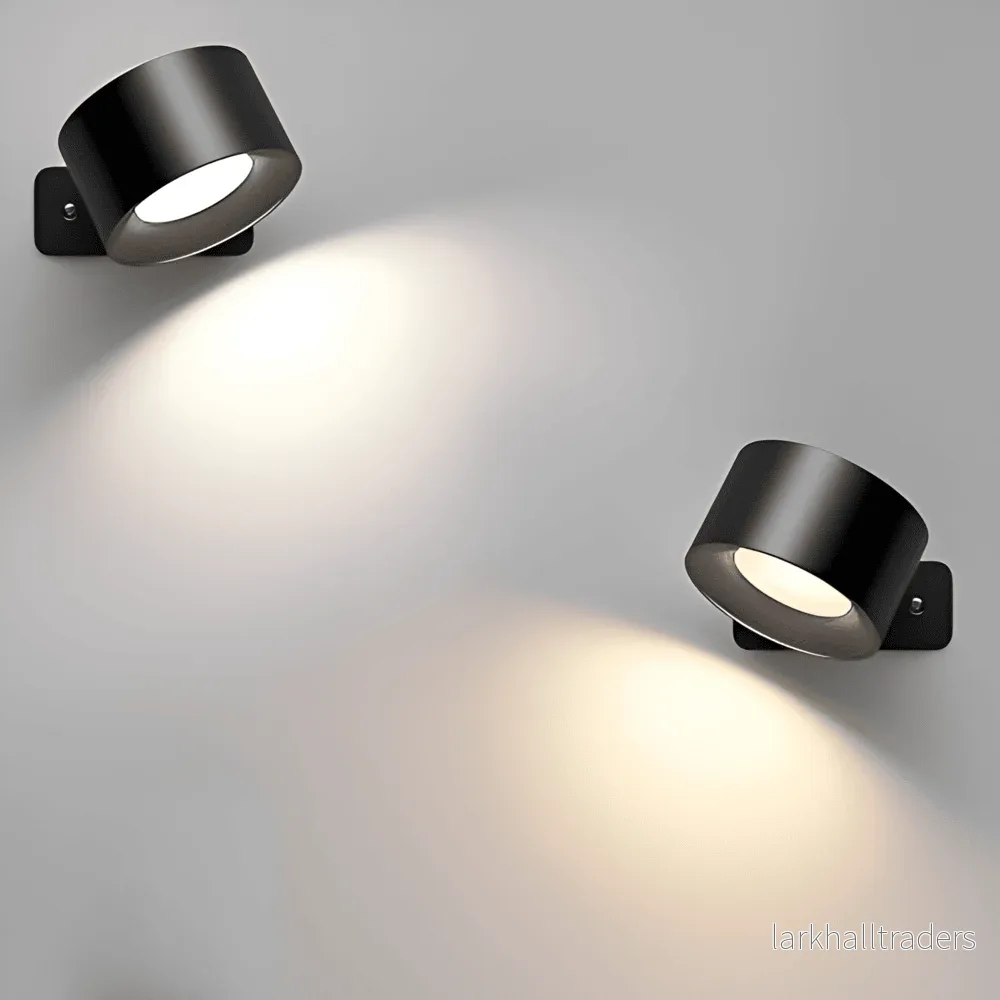 OrbitaLight – 360° Roterbar Trådlös LED Vägglampa med Touchkontroll & USB-laddning
