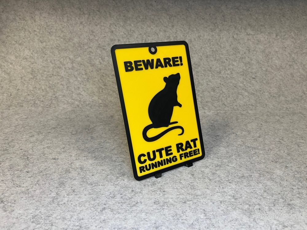 Väggdekor råtta - Beware Cute Rat - Bild 2