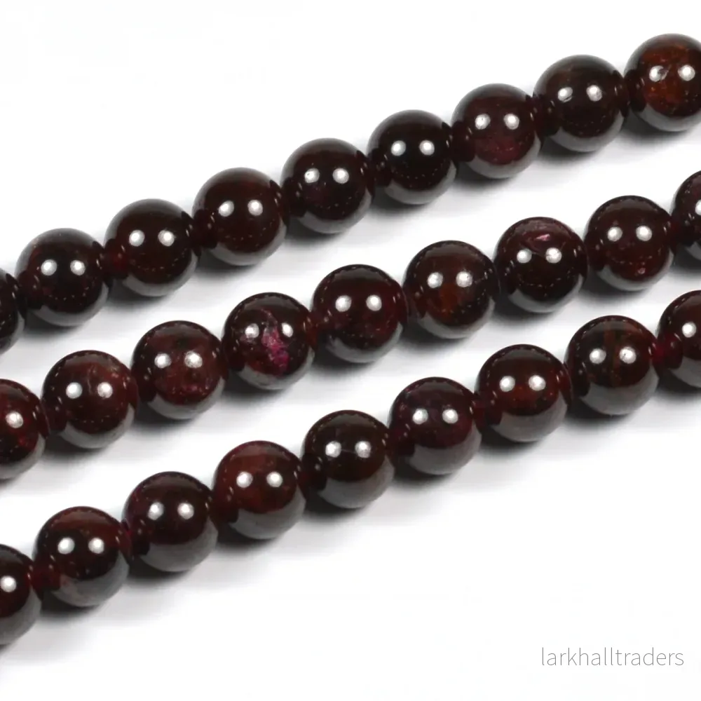 Granat pärlor, 6mm Granat pärlor, 6mm