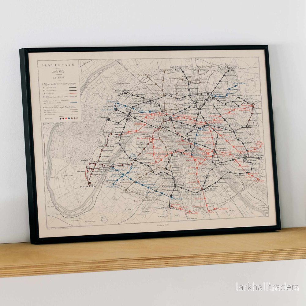 Karta över Paris och tunnelbanan Poster - Bild 3