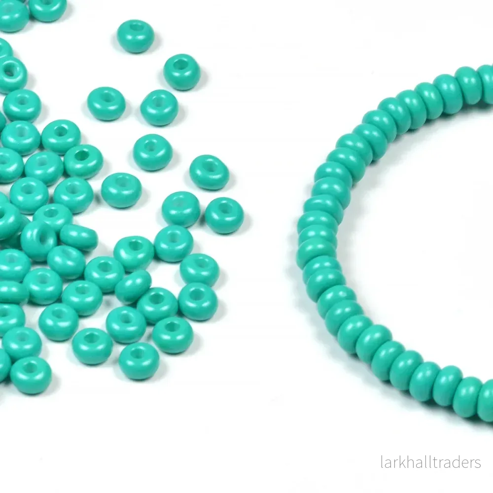 Seed Beads, 4mm, opak sjögrön, 30g Seed Beads, 4mm, opak sjögrön, 30g